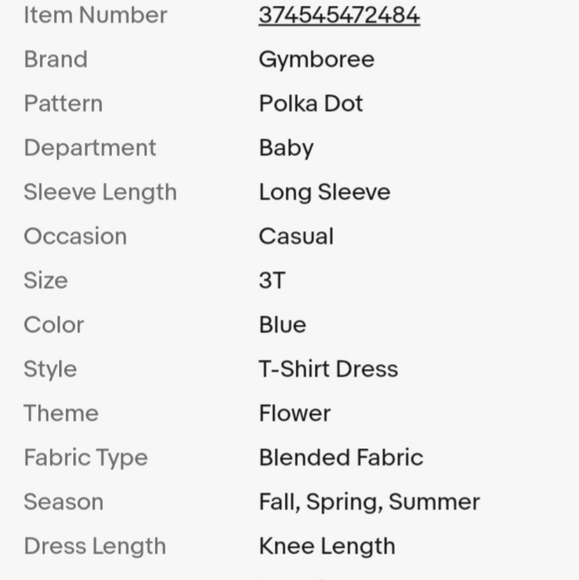 Gymboree Circo Blue White Polka Dot Dress Pink Flower T Shirt Dress Sz 3T Knit - Picture 9 of 9